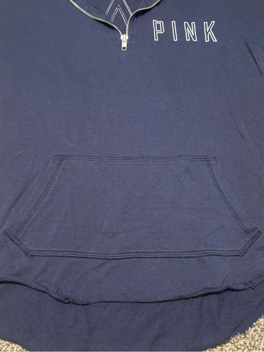 Victoria's Secret PINK Dallas Cowboys Women’s XS Navy Pullover Half-Zip - Picture 8 of 12